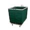 Steele Canvas Basket 16 BU Permanent Truck Green Vinyl w/Grey Vinyl - 4in Casters 9216VGRNVGRYW4 - alternate 1